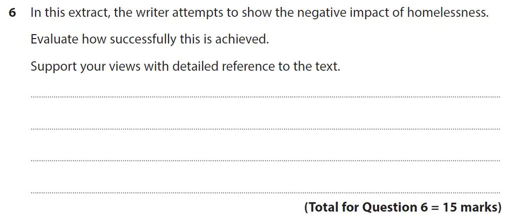 Question 06 - GCSE Edexcel English Language Past Paper 2 - November 2021