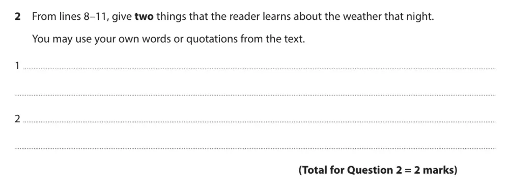 Question 02 - GCSE Edexcel English Language Past Paper 1 - June 2022