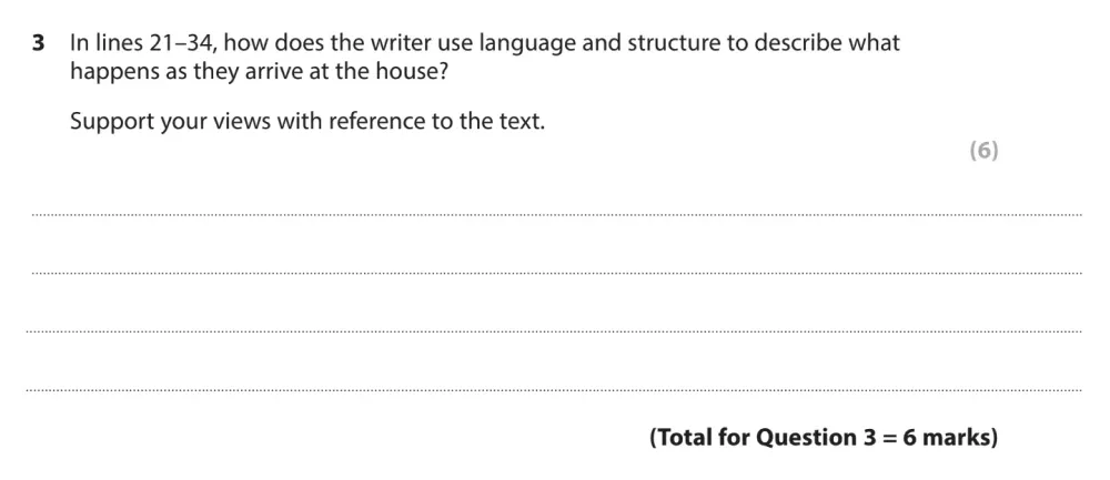 Question 03 - GCSE Edexcel English Language Past Paper 1 - June 2022