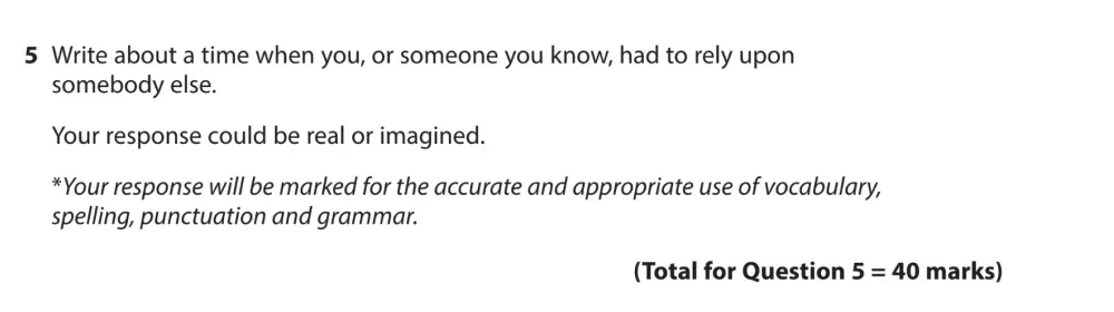 Writing task 05 - GCSE Edexcel English Language Past Paper 1 - November 2022