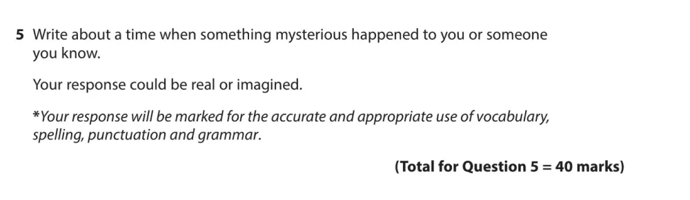 Writing task 05 - GCSE Edexcel English Language Past Paper 1 - November 2023