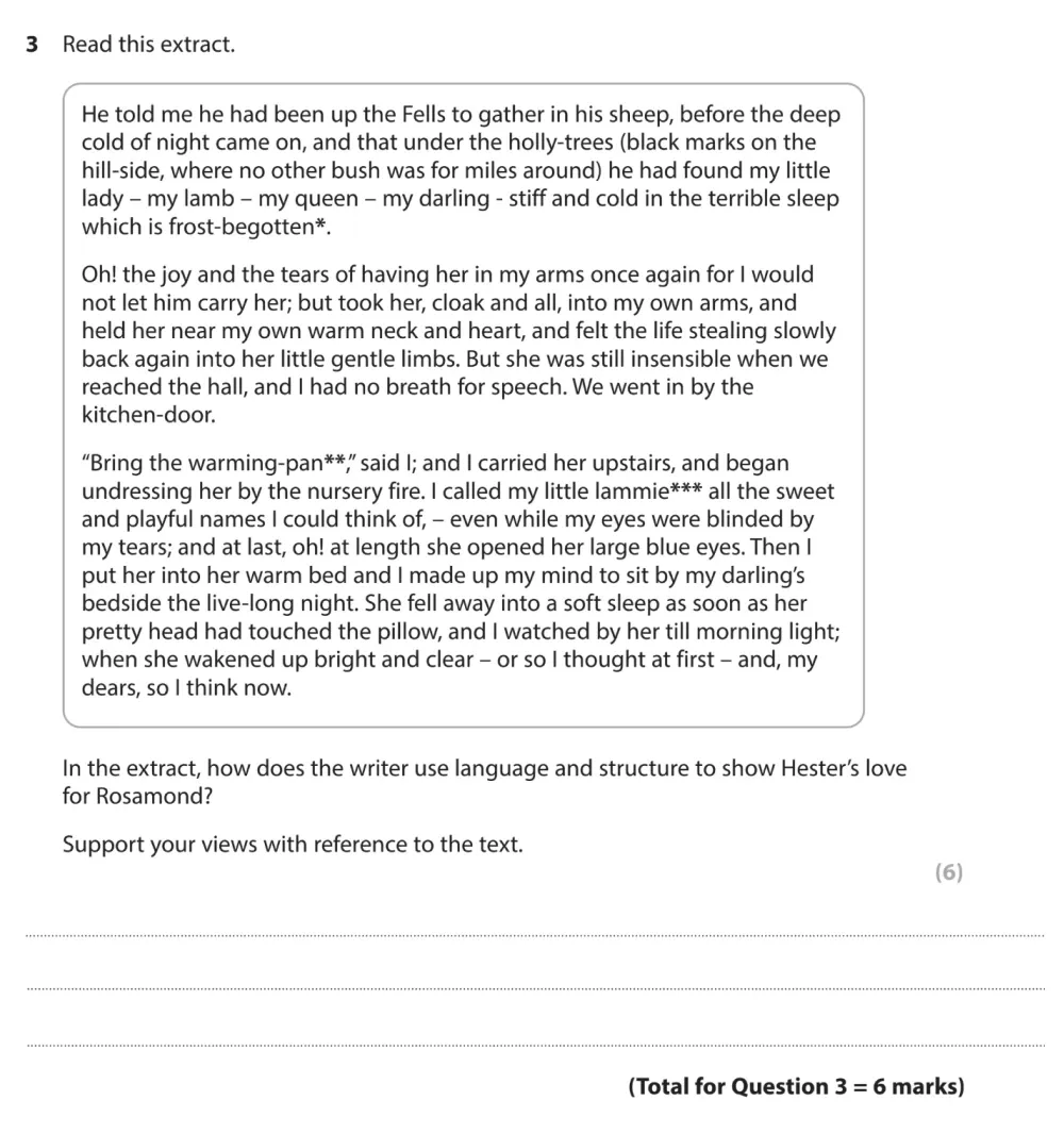 Question 03 - GCSE Edexcel English Language Past Paper 1 - June 2024