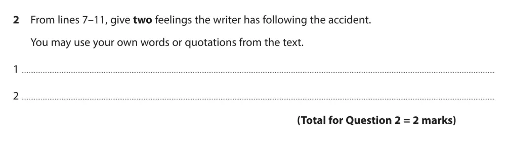 Question 02 - GCSE Edexcel English Language Past Paper 2 - June 2022
