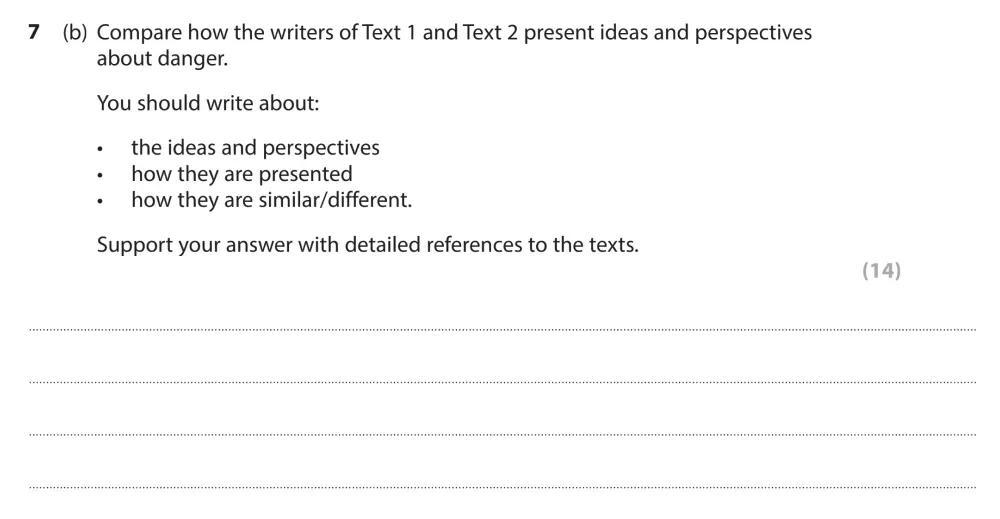 Question 07(b) - GCSE Edexcel English Language Past Paper 2 - June 2022