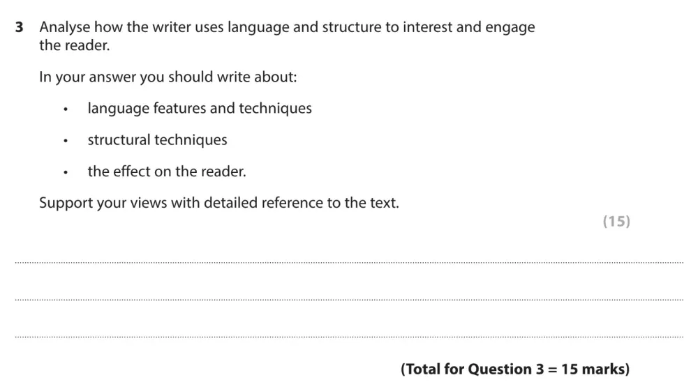 Question 03 - GCSE Edexcel English Language Past Paper 2 - June 2024