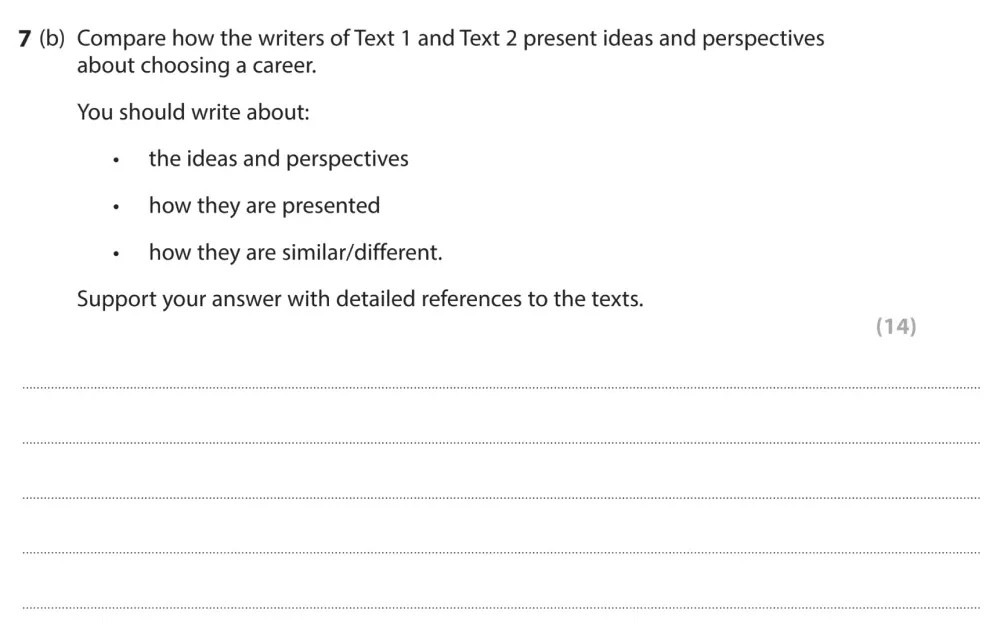 Question 07(b) - GCSE Edexcel English Language Past Paper 2 - June 2024
