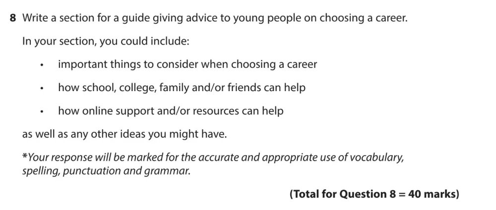 Writing task 08 - GCSE Edexcel English Language Past Paper 2 - June 2024