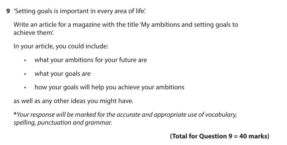 Writing task 09 - GCSE Edexcel English Language Past Paper 2 - June 2024