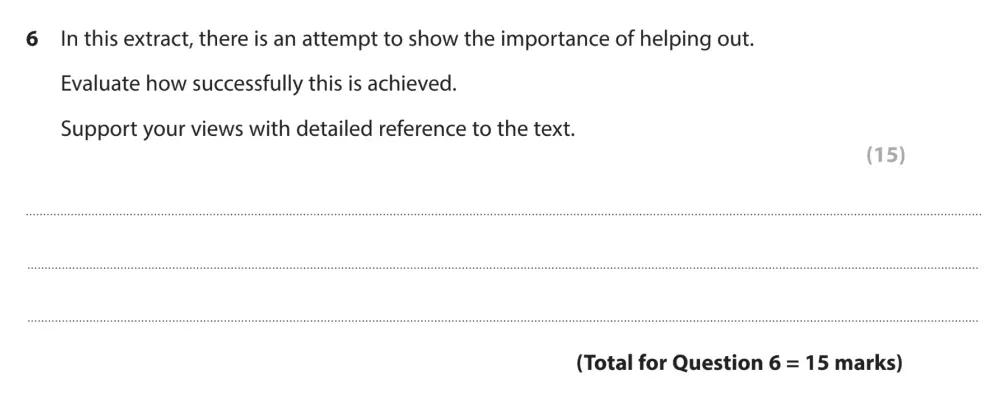 Question 06 - GCSE Edexcel English Language Past Paper 2 - November 2022