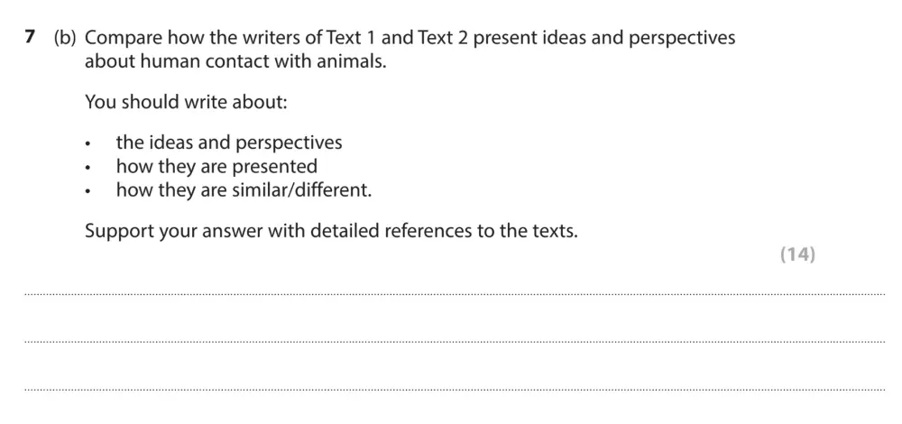 Question 07(b) - GCSE Edexcel English Language Past Paper 2 - November 2022