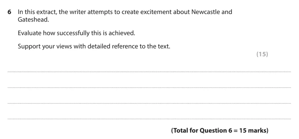 Question 06 - GCSE Edexcel English Language Past Paper 2 - November 2023