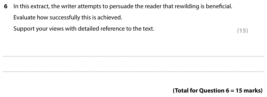 Question 6 - Set 2 - GCSE Edexcel English Language Predicted Paper 2 - 2026
