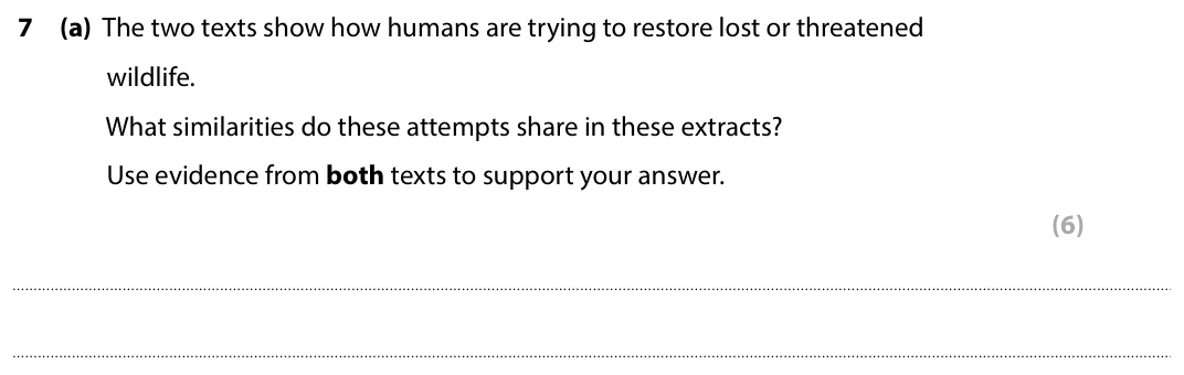 Question 7(a) - Set 2 - GCSE Edexcel English Language Predicted Paper 2 - 2026