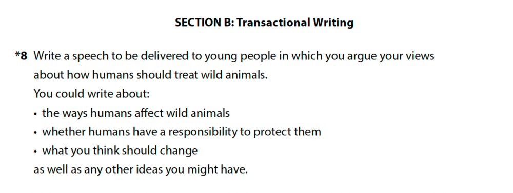 Writing task 8 - Set 2 - GCSE Edexcel English Language Predicted Paper 2 - 2026
