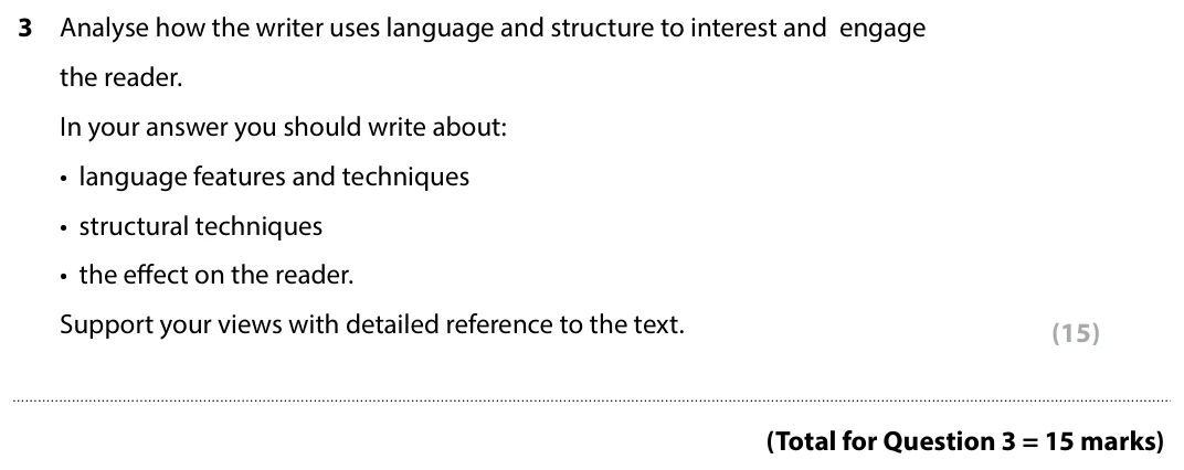 Question 3 - Set 3 - GCSE Edexcel English Language Predicted Paper 2 - 2026