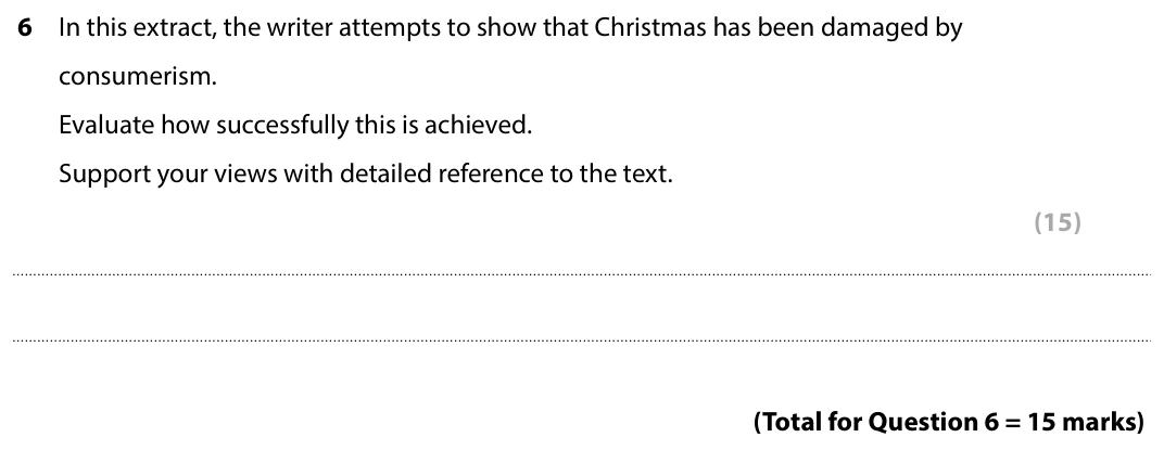 Question 6 - Set 3 - GCSE Edexcel English Language Predicted Paper 2 - 2026