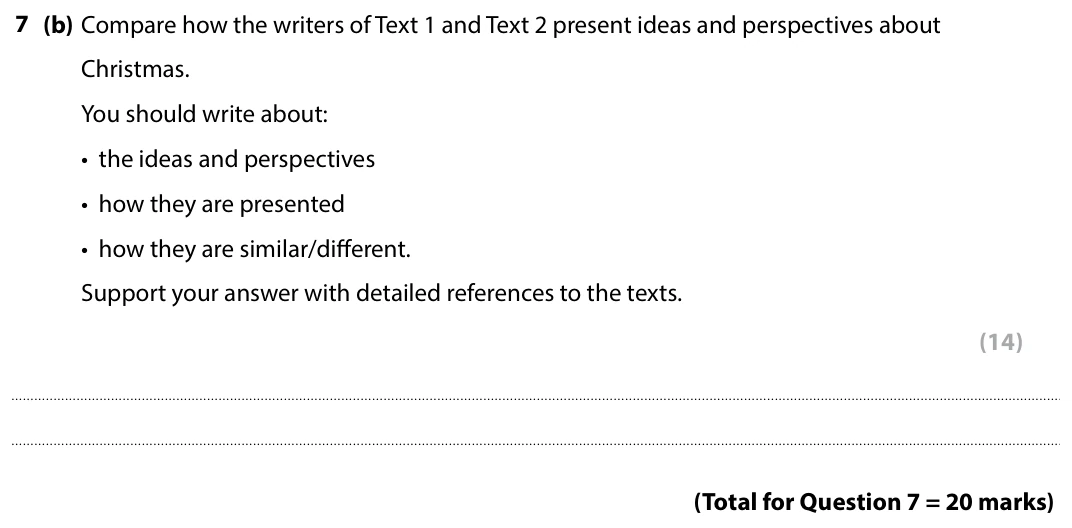 Question 7(b) - Set 3 - GCSE Edexcel English Language Predicted Paper 2 - 2026