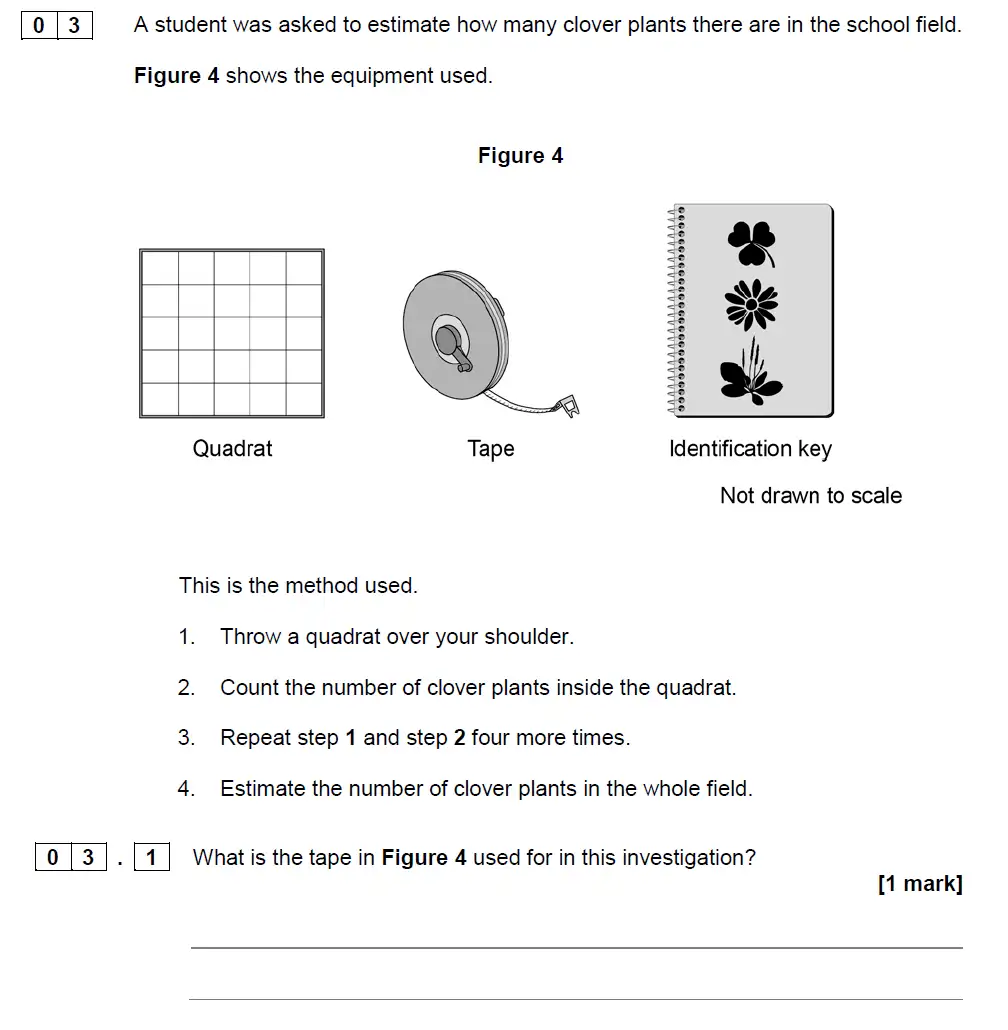 Question 12 - GCSE AQA Foundation Biology Specimen Paper 2