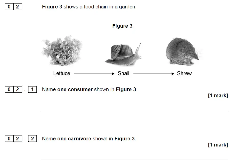 Question 5 - GCSE AQA Foundation Biology Specimen Paper 2