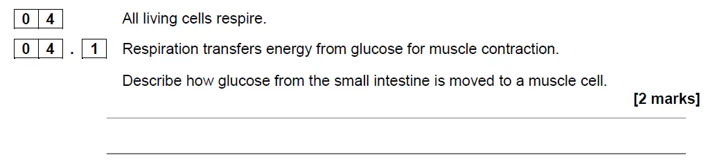 Question 13 - GCSE AQA Higher Biology Specimen Paper 1