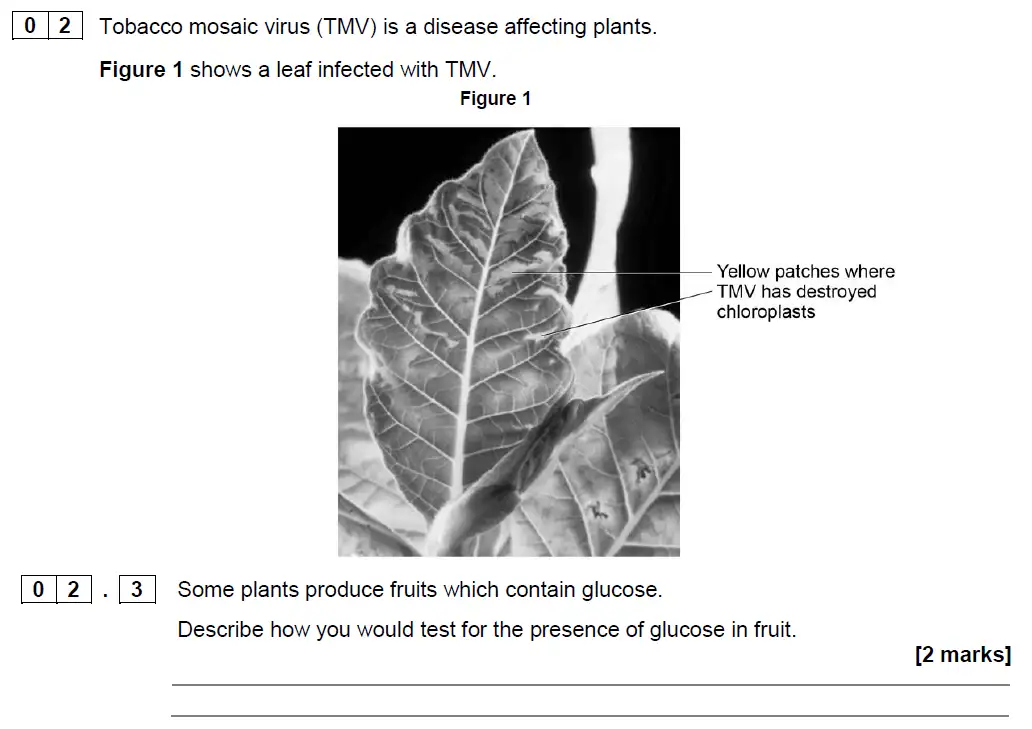 Question 9 - GCSE AQA Higher Biology Specimen Paper 1