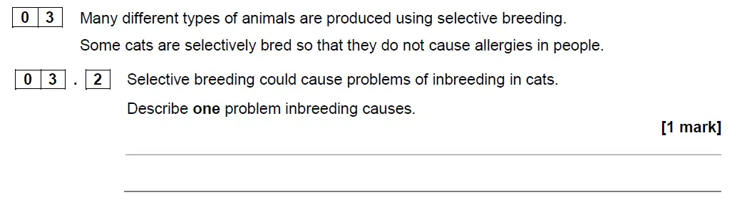 Question 11 - GCSE AQA Higher Biology Specimen Paper 2