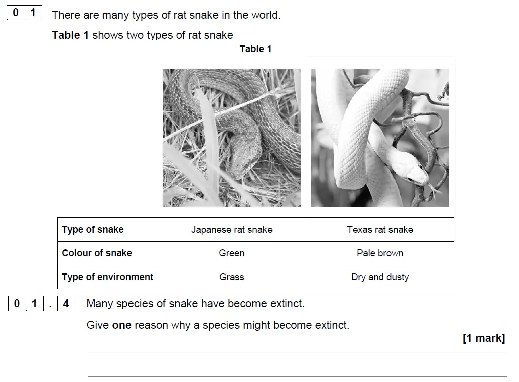 Question 4 - GCSE AQA Higher Biology Specimen Paper 2