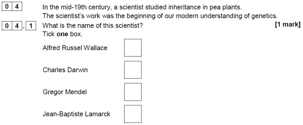 Question 15 - GCSE AQA Foundation Biology Past Paper 2 - June 2018