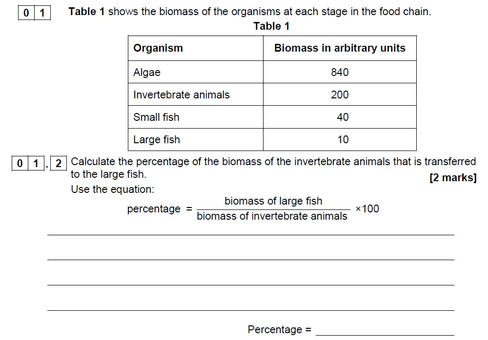 Question 2 - GCSE AQA Foundation Biology Past Paper 2 - June 2018