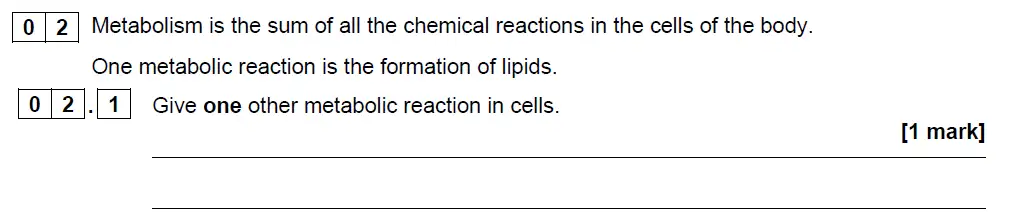 Question 10 - GCSE AQA Higher Biology Past Paper 1 - June 2018