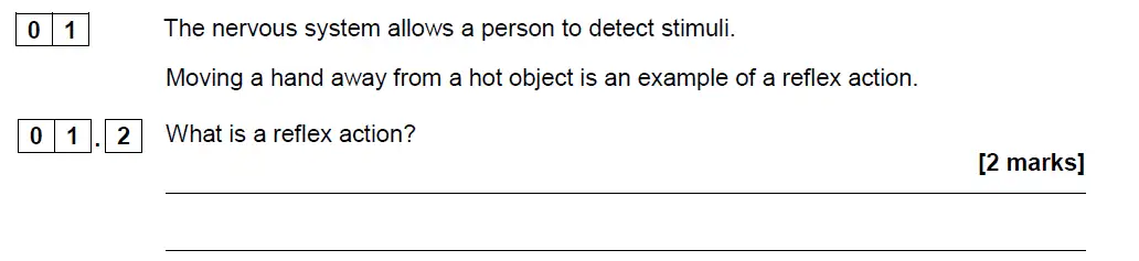 Question 2 - GCSE AQA Foundation Biology Past Paper 2 - June 2019