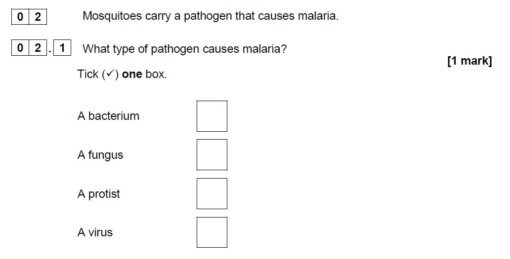 Question 7 - GCSE AQA Higher Biology Past Paper 1 - June 2019