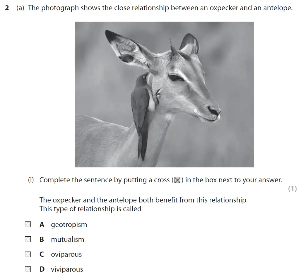 Question 5 - GCSE Edexcel Foundation Biology Past Paper 1 - June 2017