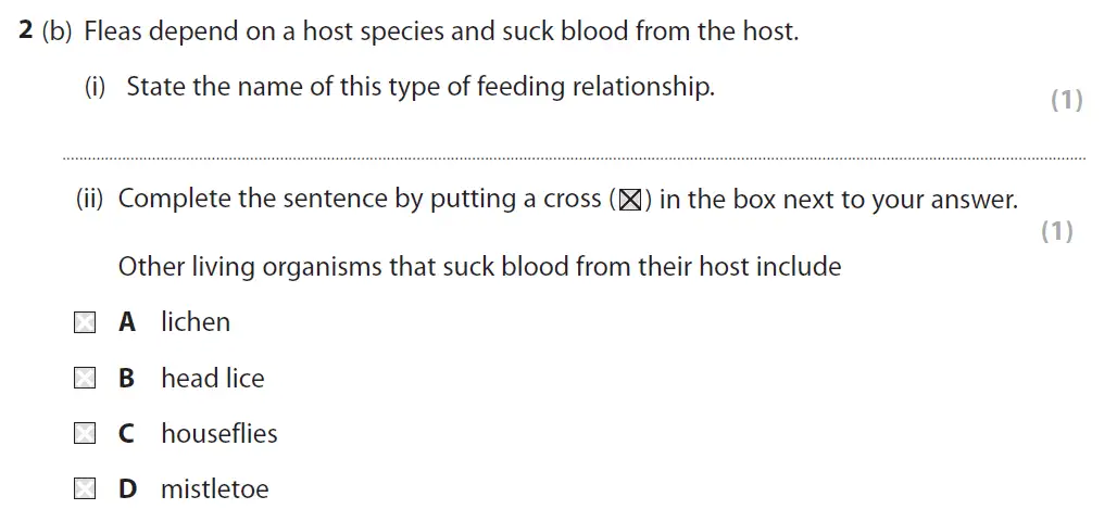 Question 7 - GCSE Edexcel Foundation Biology Past Paper 1 - June 2017
