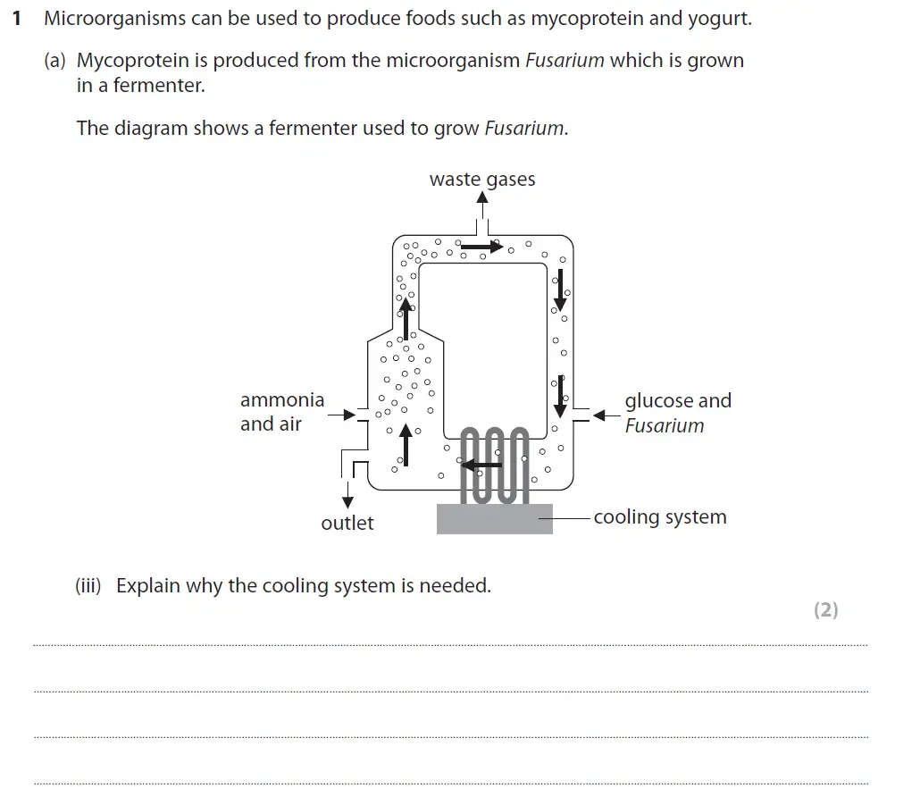 Question 3 - GCSE Edexcel Foundation Biology Past Paper 3 - June 2017