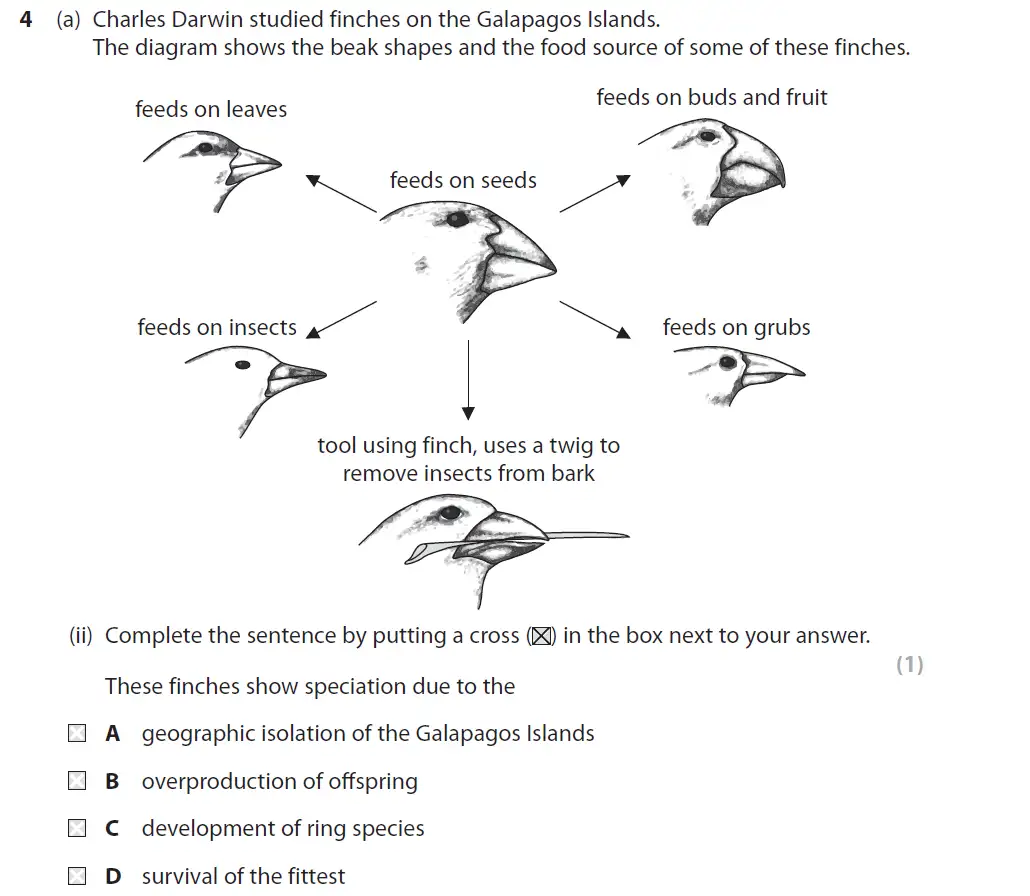 Question 14 - GCSE Edexcel Higher Biology Past Paper 1 - June 2017