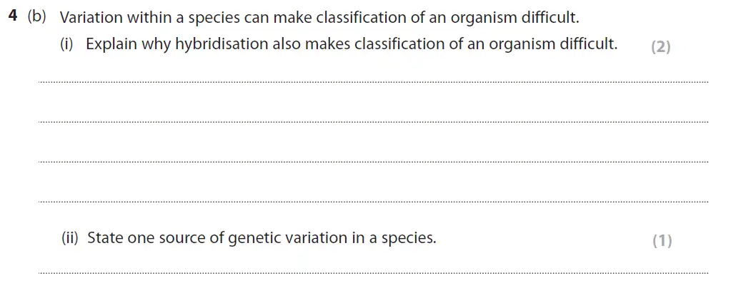 Question 15 - GCSE Edexcel Higher Biology Past Paper 1 - June 2017