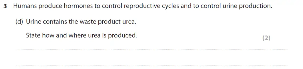 Question 14 - GCSE Edexcel Higher Biology Past Paper 3 - June 2017