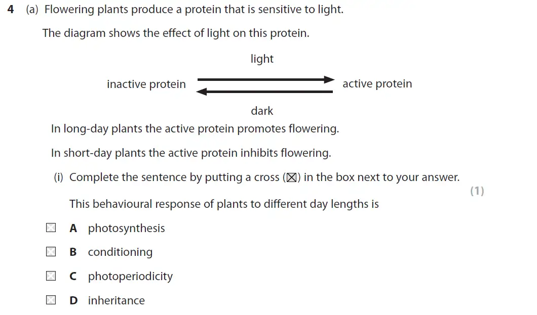 Question 15 - GCSE Edexcel Higher Biology Past Paper 3 - June 2017