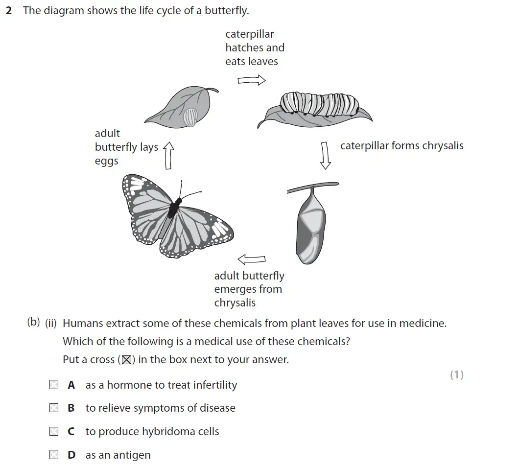 Question 7 - GCSE Edexcel Higher Biology Past Paper 3 - June 2017