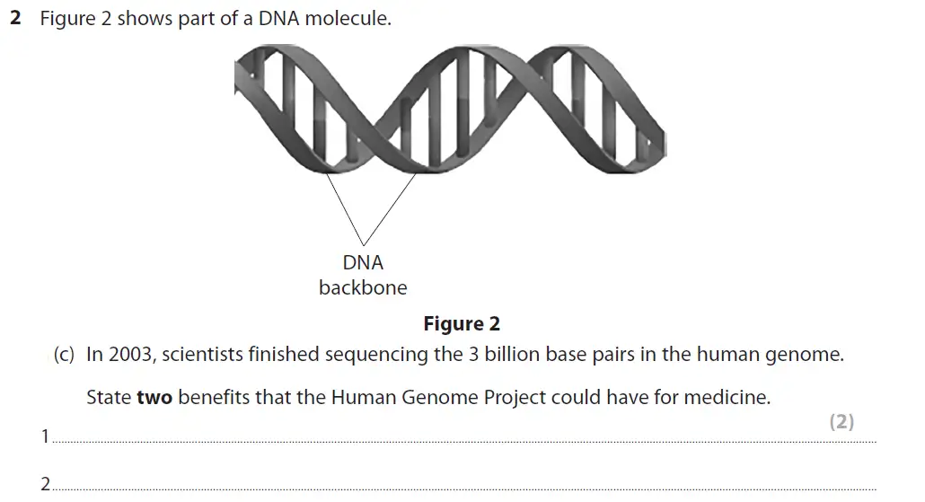 Question 9 - GCSE Edexcel Foundation Biology Past Paper 1 - June 2018