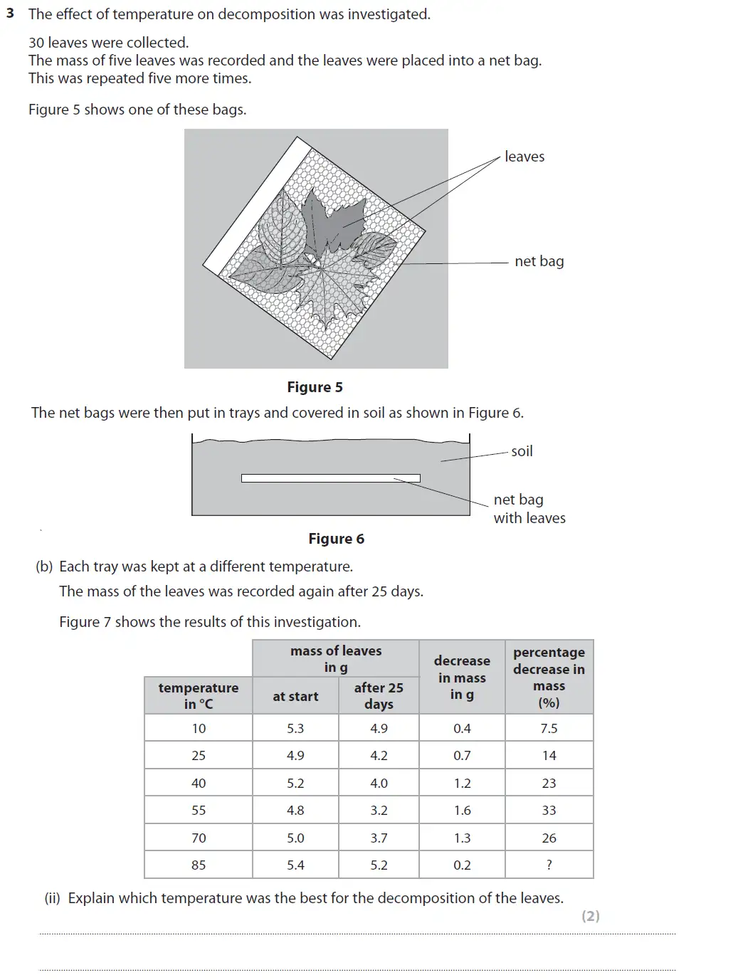 Question 10 - GCSE Edexcel Foundation Biology Past Paper 2 - June 2018