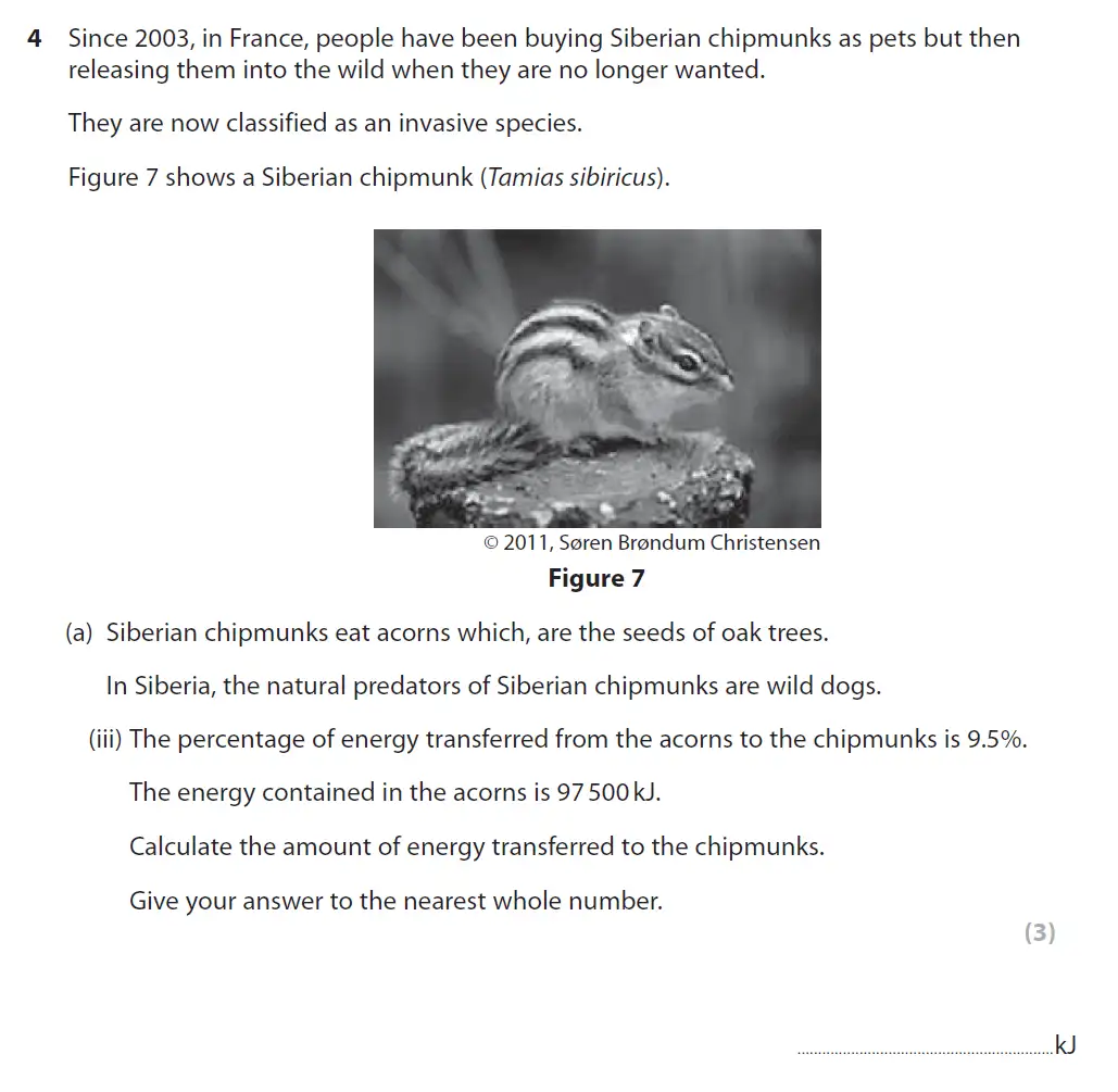 Question 13 - GCSE Edexcel Higher Biology Past Paper 2 - November 2018