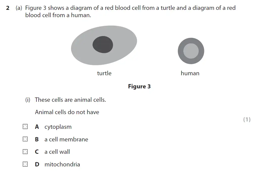 Question 4 - GCSE Edexcel Higher Biology Past Paper 2 - November 2018