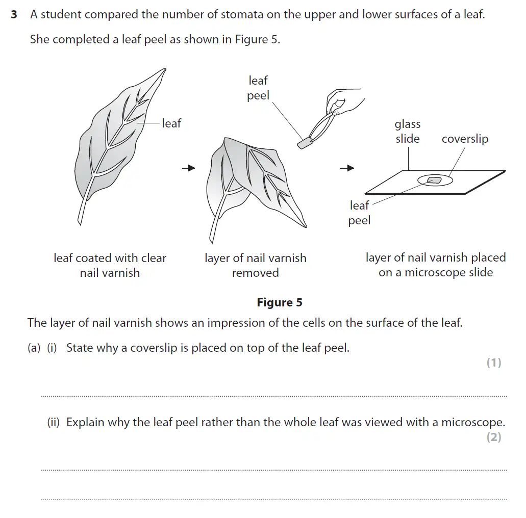 Question 8 - GCSE Edexcel Higher Biology Past Paper 2 - November 2018