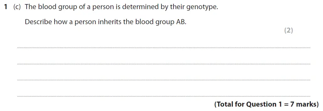 Question 5 - GCSE Edexcel Foundation Biology Past Paper 1 - June 2019