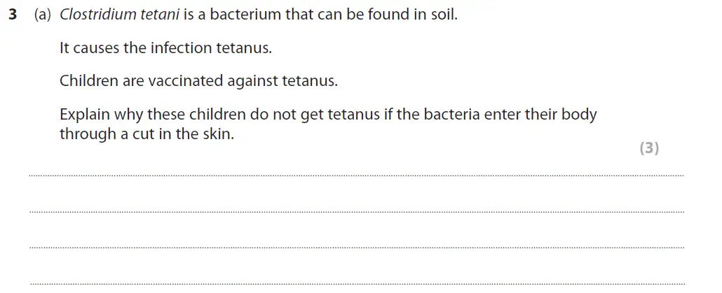 Question 7 - GCSE Edexcel Higher Biology Past Paper 1 - June 2019