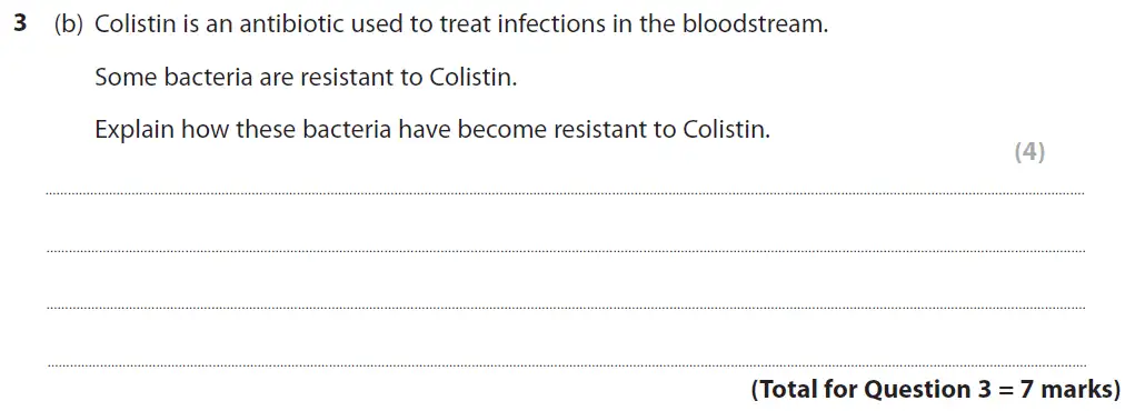 Question 8 - GCSE Edexcel Higher Biology Past Paper 1 - June 2019