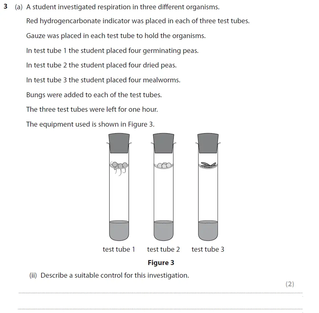 Question 10 - GCSE Edexcel Higher Biology Past Paper 2 - June 2019