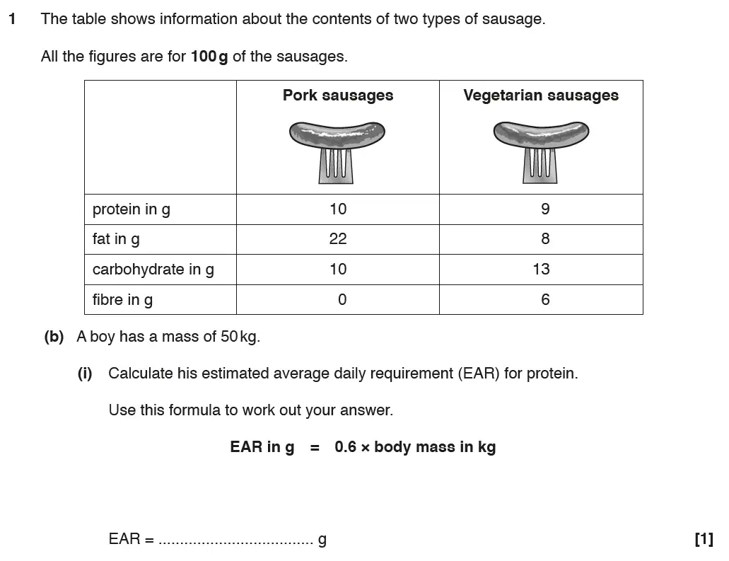 Question 2 - GCSE OCR Foundation Biology Past Paper 1 - June 2017